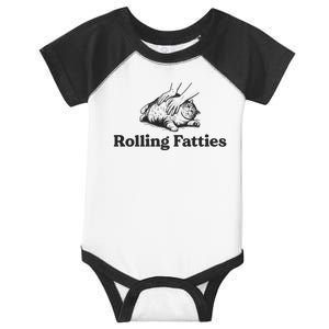 Rolling Fatties Funny Cat Lover Infant Baby Jersey Bodysuit