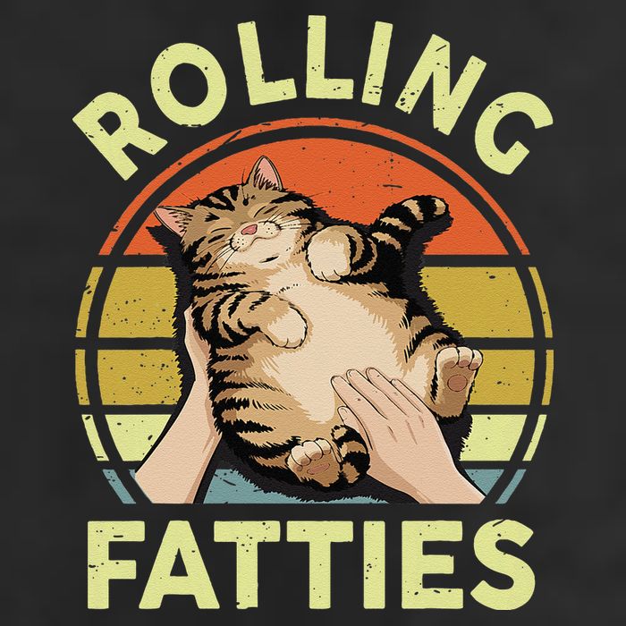 Rolling Fatties Funny Tabby Cat Breed Mom Dad Kitten Retro Cool Comfort Performance Bucket Hat