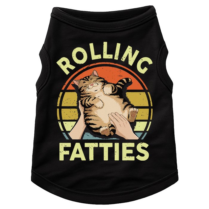 Rolling Fatties Funny Tabby Cat Breed Mom Dad Kitten Retro Doggie Tank