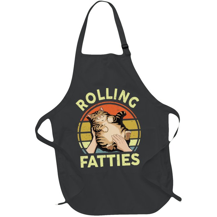 Rolling Fatties Funny Tabby Cat Breed Mom Dad Kitten Retro Apron