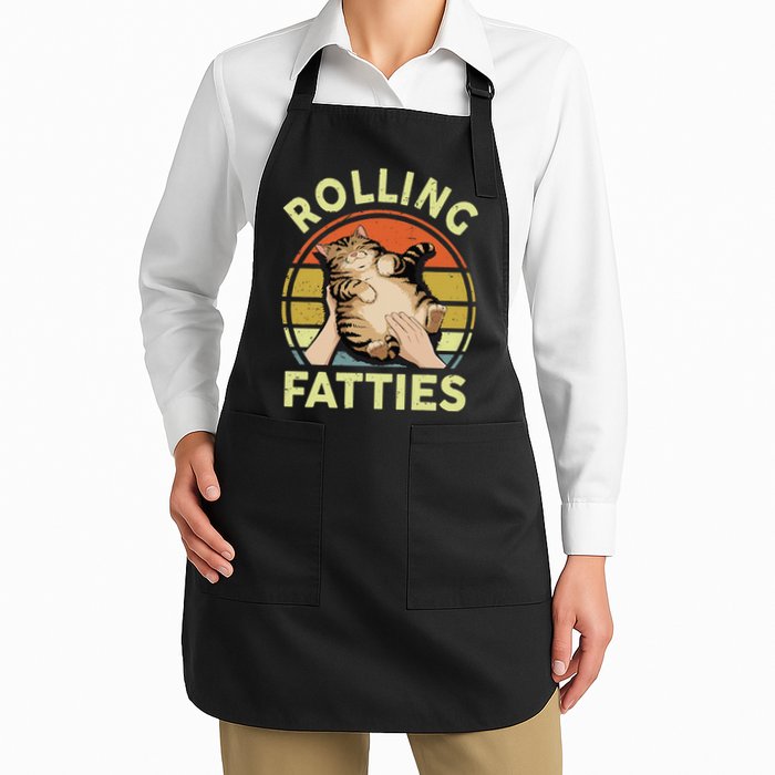 Rolling Fatties Funny Tabby Cat Breed Mom Dad Kitten Retro Apron