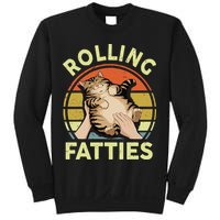 Rolling Fatties Funny Tabby Cat Breed Mom Dad Kitten Retro Sweatshirt