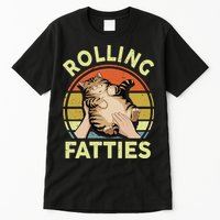 Rolling Fatties Funny Tabby Cat Breed Mom Dad Kitten Retro Tall T-Shirt
