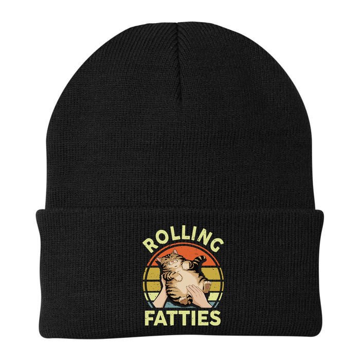 Rolling Fatties Funny Tabby Cat Breed Mom Dad Kitten Retro Beanie