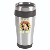 Rolling Fatties Funny Tabby Cat Breed Mom Dad Kitten Retro 16oz Travel Tumbler