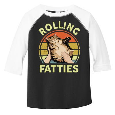 Rolling Fatties Funny Tabby Cat Breed Mom Dad Kitten Retro Toddler Fine Jersey T-Shirt