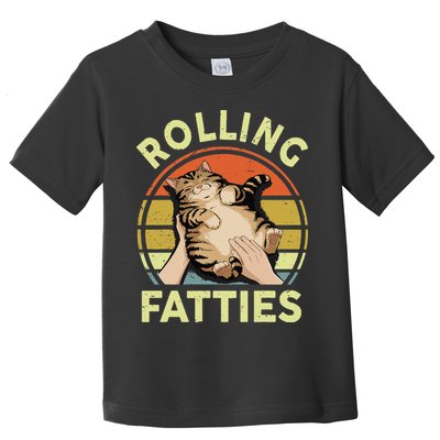 Rolling Fatties Funny Tabby Cat Breed Mom Dad Kitten Retro Toddler T-Shirt