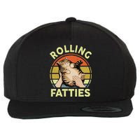 Rolling Fatties Funny Tabby Cat Breed Mom Dad Kitten Retro Wool Snapback Cap