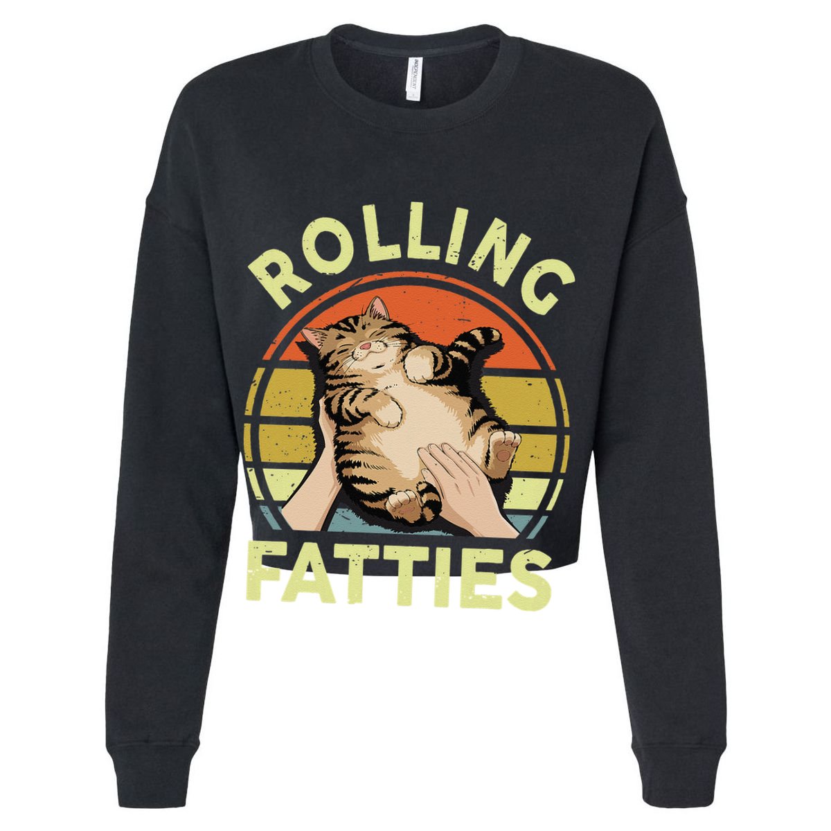 Rolling Fatties Funny Tabby Cat Breed Mom Dad Kitten Retro Kids T-Shirt