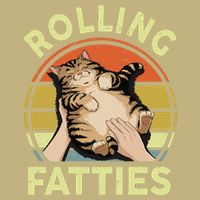 Rolling Fatties Funny Tabby Cat Breed Mom Dad Kitten Retro Cooling Performance Crew T-Shirt