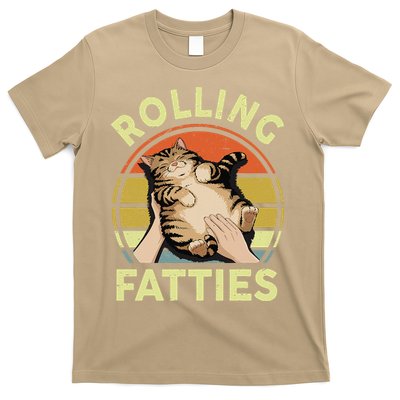 Rolling Fatties Funny Tabby Cat Breed Mom Dad Kitten Retro T-Shirt