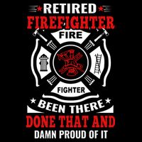 Retired Firefighter Fire Fighter Been There Done That And Damn Proud Of It Cropped Pullover Crew