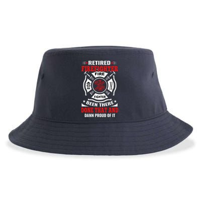Retired Firefighter Fire Fighter Been There Done That And Damn Proud Of It Sustainable Bucket Hat