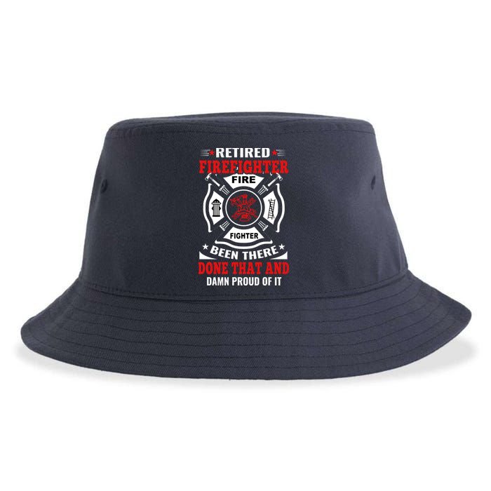 Retired Firefighter Fire Fighter Been There Done That And Damn Proud Of It Sustainable Bucket Hat