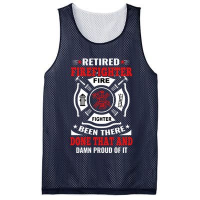 Retired Firefighter Fire Fighter Been There Done That And Damn Proud Of It Mesh Reversible Basketball Jersey Tank