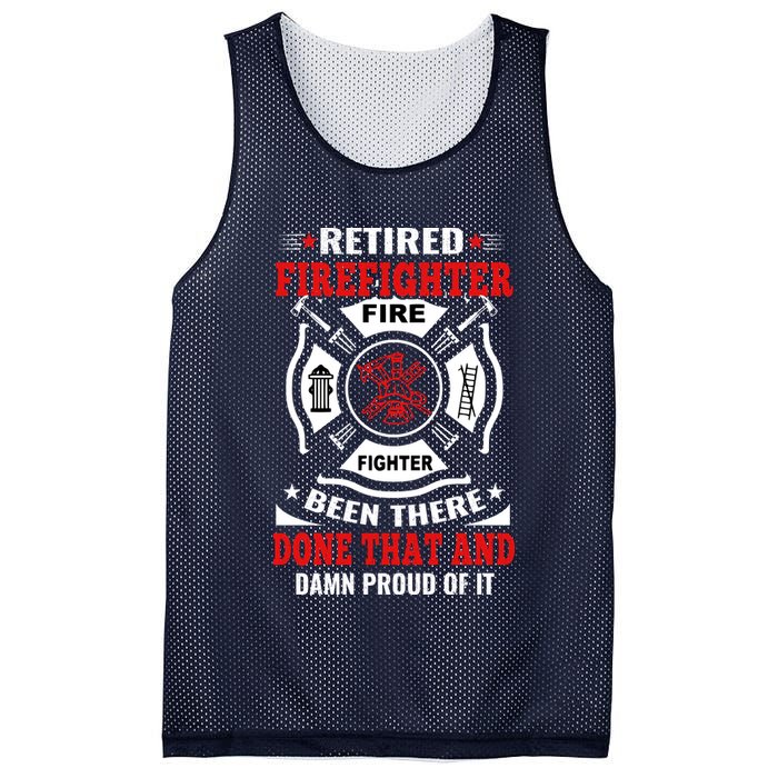 Retired Firefighter Fire Fighter Been There Done That And Damn Proud Of It Mesh Reversible Basketball Jersey Tank