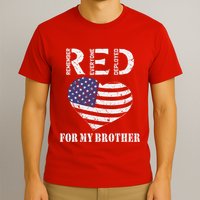 Red Friday For My Brother Remember Everyone Deployed Us Flag T-Shirt