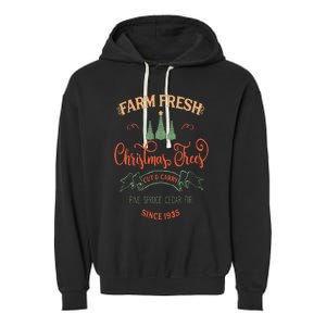 Rt's farm fresh christmas trees pine spruce fir cedar Garment-Dyed Fleece Hoodie