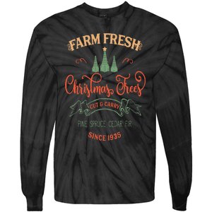 Rt's farm fresh christmas trees pine spruce fir cedar Tie-Dye Long Sleeve Shirt