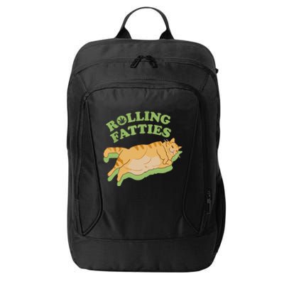 Rolling Fatties Funny Weed Cat Marijuana City Backpack