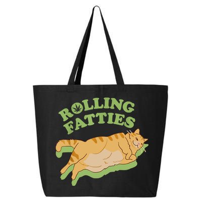Rolling Fatties Funny Weed Cat Marijuana 25L Jumbo Tote