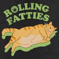 Rolling Fatties Funny Weed Cat Marijuana 25L Jumbo Tote