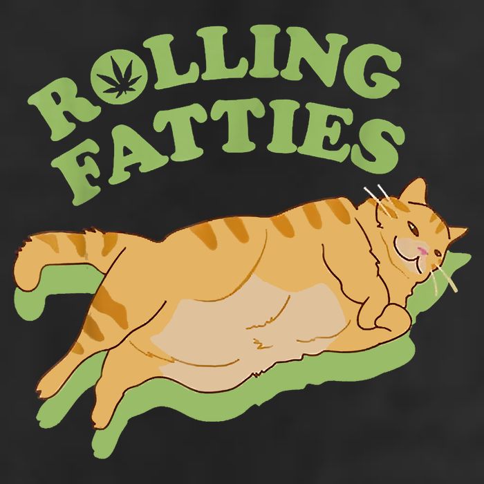 Rolling Fatties Funny Weed Cat Marijuana 25L Jumbo Tote