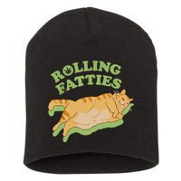 Rolling Fatties Funny Weed Cat Marijuana Short Acrylic Beanie