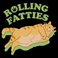 Rolling Fatties Funny Weed Cat Marijuana Wool Snapback Cap