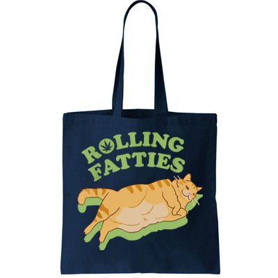 Rolling Fatties Funny Weed Cat Marijuana Tote Bag