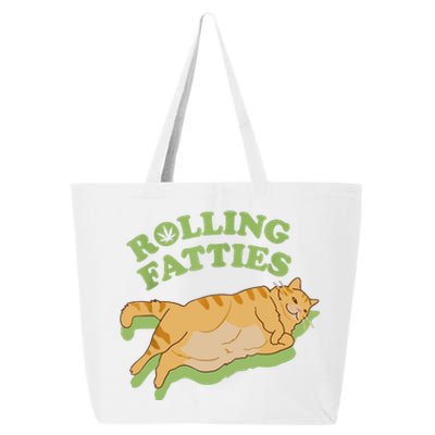 Rolling Fatties Funny Weed Cat Marijuana 25L Jumbo Tote