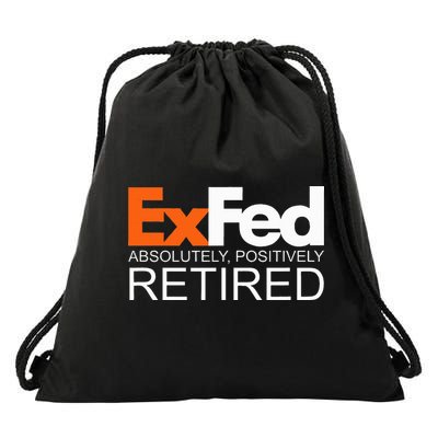 Retired Federal Government Worker Ex Fed Funny Vintage Retro Drawstring Bag
