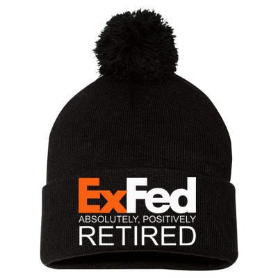 Retired Federal Government Worker Ex Fed Funny Vintage Retro Pom Pom 12in Knit Beanie