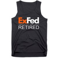 Retired Federal Government Worker Ex Fed Funny Vintage Retro Tank Top