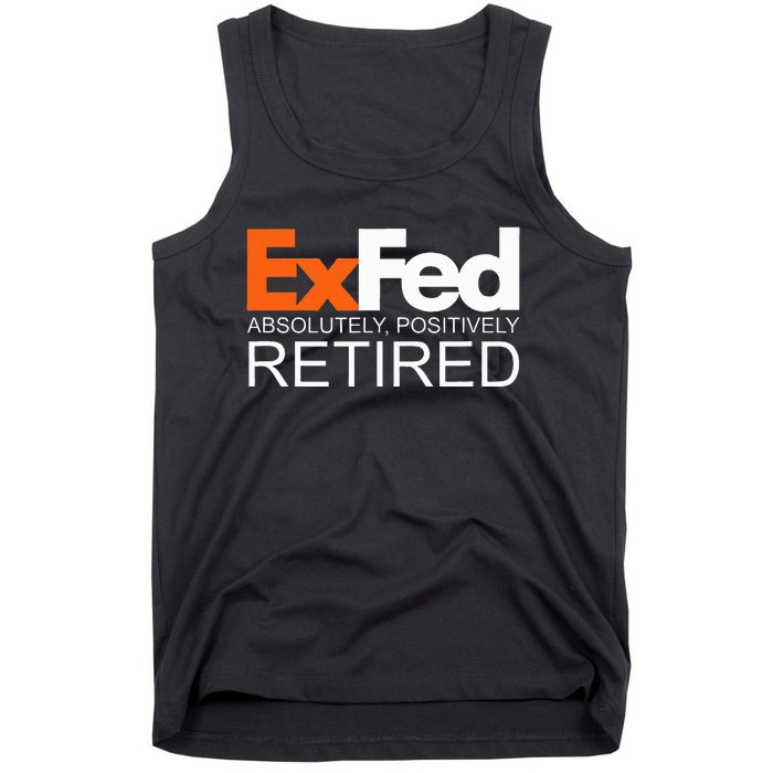 Retired Federal Government Worker Ex Fed Funny Vintage Retro Tank Top