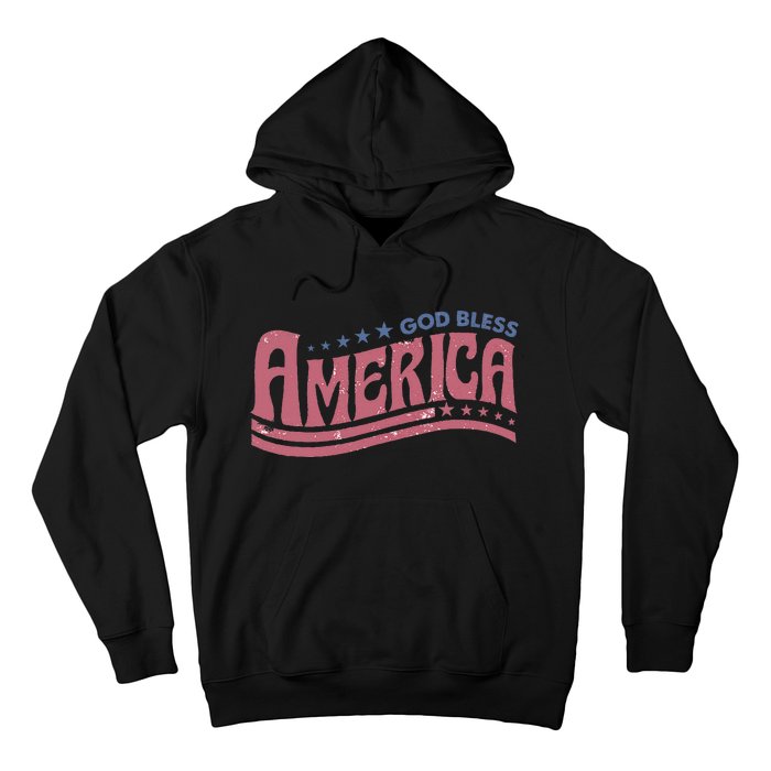 Retro Funny God Bless America Independence Day Hoodie