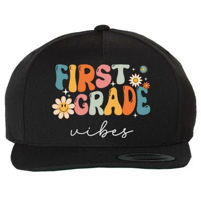 Retro First Grade Vibes 1st Grade Team First Day Of School Wool Snapback Cap