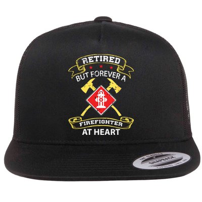 Retired Firefighter Gift Fireman Retirement Firefighter Flat Bill Trucker Hat