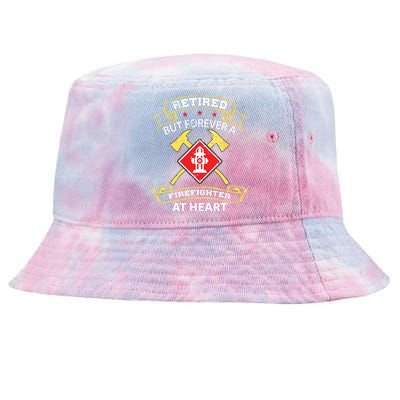 Retired Firefighter Gift Fireman Retirement Firefighter Tie-Dyed Bucket Hat