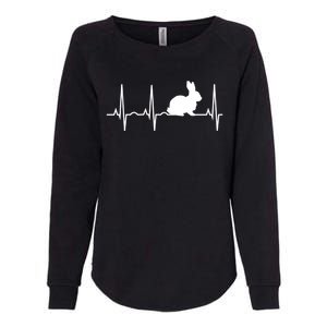 Rabbit Funny Gift Bunny Rabbit Heartbeat Hooded Gift Womens California Wash Sweatshirt