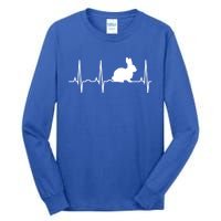 Rabbit Funny Gift Bunny Rabbit Heartbeat Hooded Gift Tall Long Sleeve T-Shirt