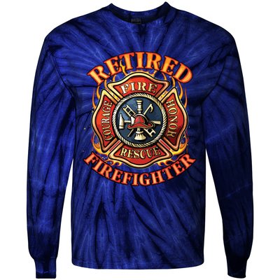 Retired Firefighter Gift Fireman Retirement Party Gift Tie-Dye Long Sleeve Shirt