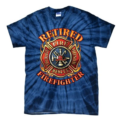 Retired Firefighter Gift Fireman Retirement Party Gift Tie-Dye T-Shirt