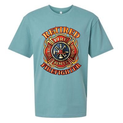 Retired Firefighter Gift Fireman Retirement Party Gift Sueded Cloud Jersey T-Shirt