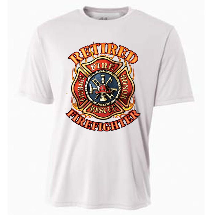 Retired Firefighter Gift Fireman Retirement Party Gift Cooling Performance Crew T-Shirt