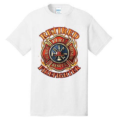 Retired Firefighter Gift Fireman Retirement Party Gift Tall T-Shirt