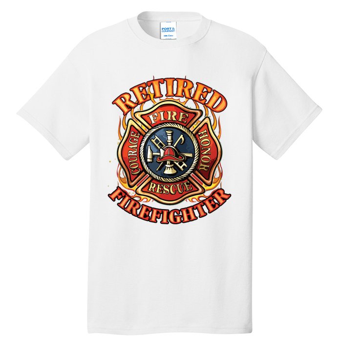 Retired Firefighter Gift Fireman Retirement Party Gift Tall T-Shirt