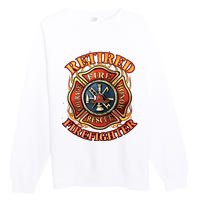 Retired Firefighter Gift Fireman Retirement Party Gift Premium Crewneck Sweatshirt