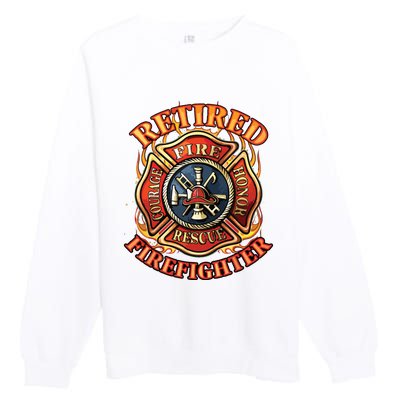 Retired Firefighter Gift Fireman Retirement Party Gift Premium Crewneck Sweatshirt