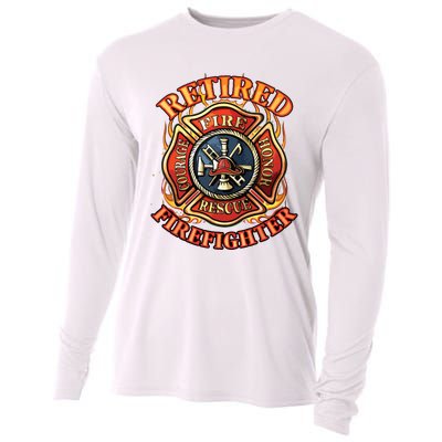 Retired Firefighter Gift Fireman Retirement Party Gift Cooling Performance Long Sleeve Crew